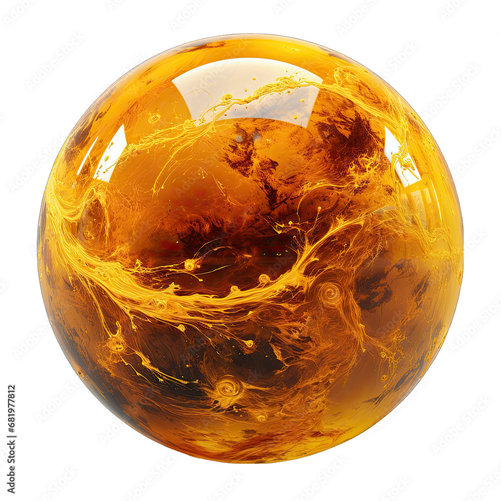 Golden Yellow Planet Isolated on Transparent or White Background, PNG Golden Yellow Planet Isolated on Transparent or White Background, PNG