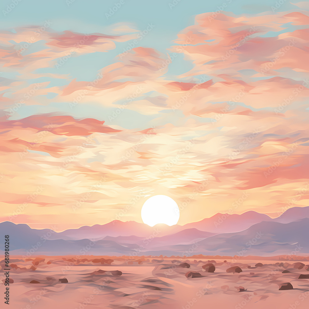 a desert sunset