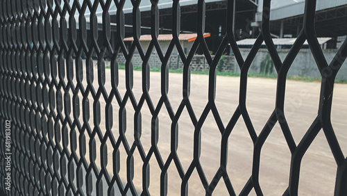 There is a steel mesh background to prevent intrusion and space. photo