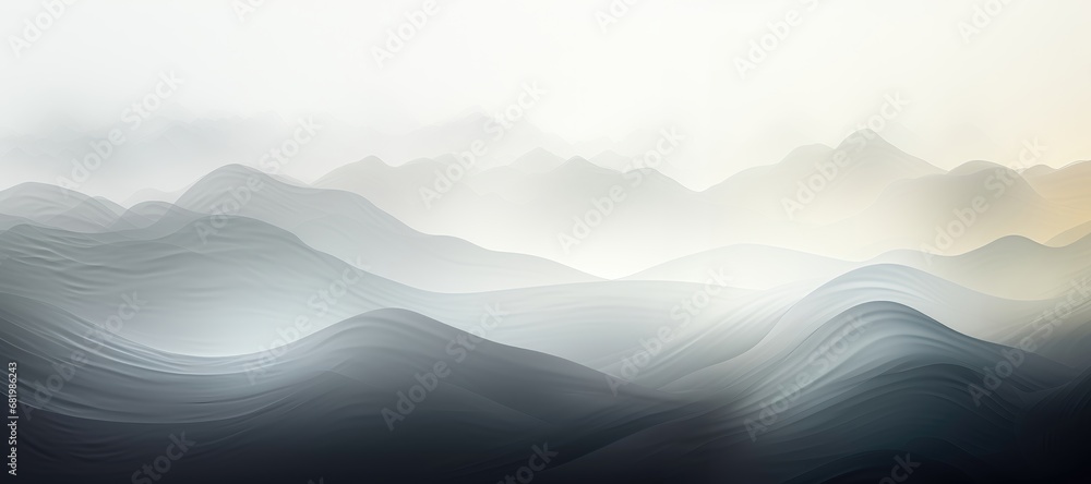 An abstract background image showcases dynamic waves with a gradient, enveloped in a foggy atmosphere, creating a visually intriguing and atmospheric composition. Illustration