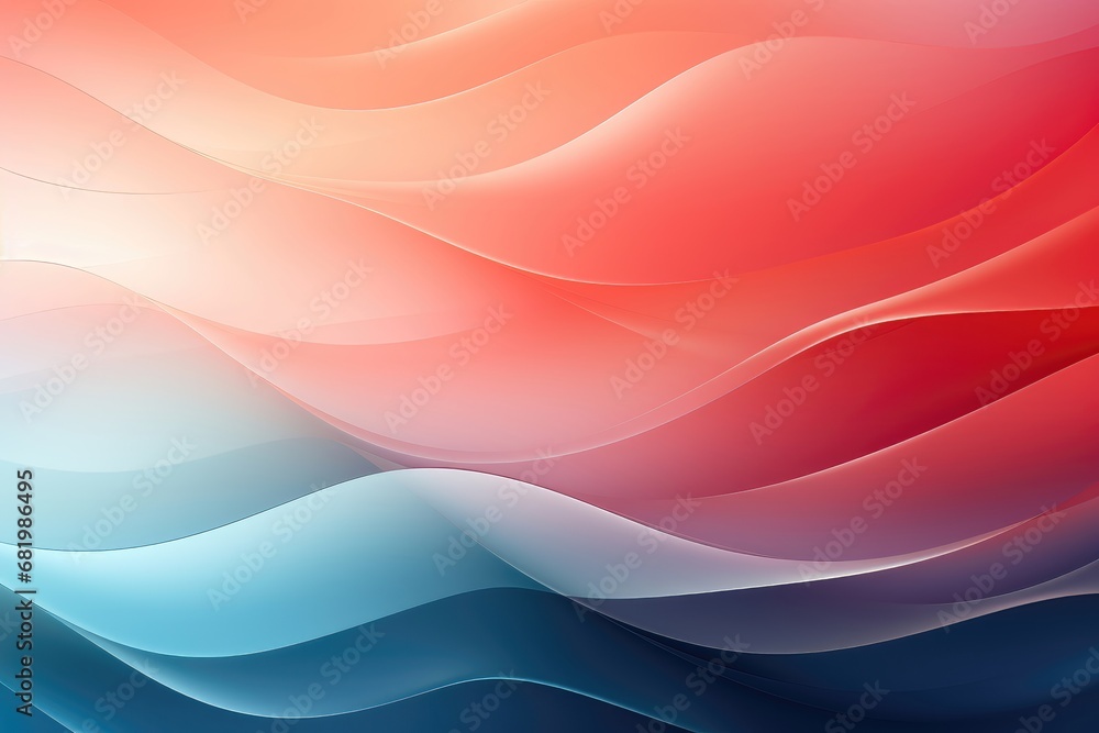 Obraz premium An abstract background image features a serene flow accentuated by a visually pleasing color gradient, creating a calming and harmonious composition. Illustration