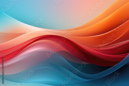 An abstract background image features a dynamic wave highlighted by a captivating color gradient, creating a visually engaging and harmonious composition. Illustration