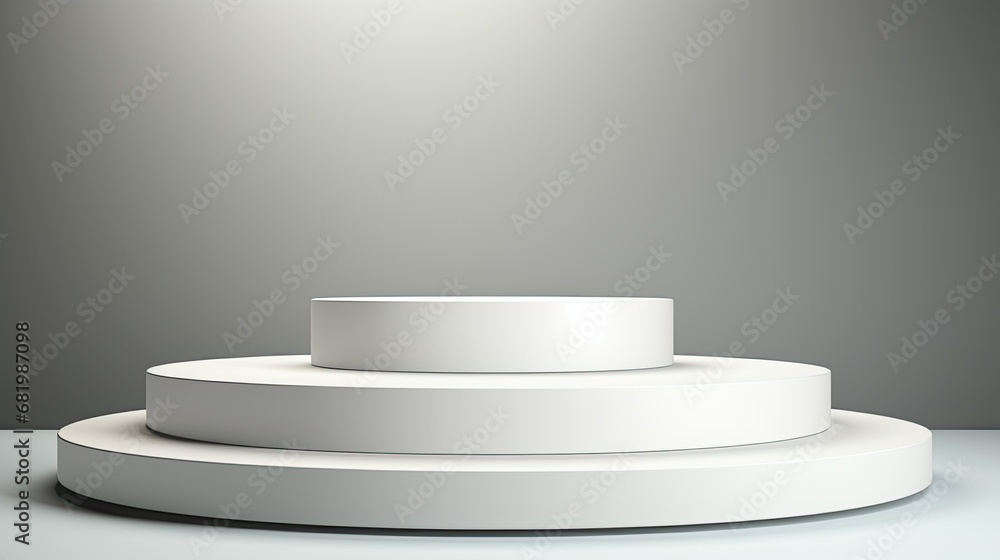 Vector Platform with White Pedestal Stairs Vector Platform with White Pedestal Stairs