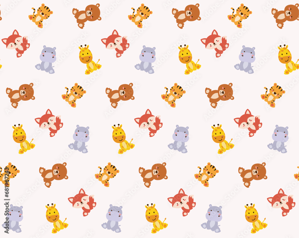 Cute little animals boho animals. Lion,fox, elephant bear, tiger Cute little animals boho animals. Lion,fox, elephant bear, tiger