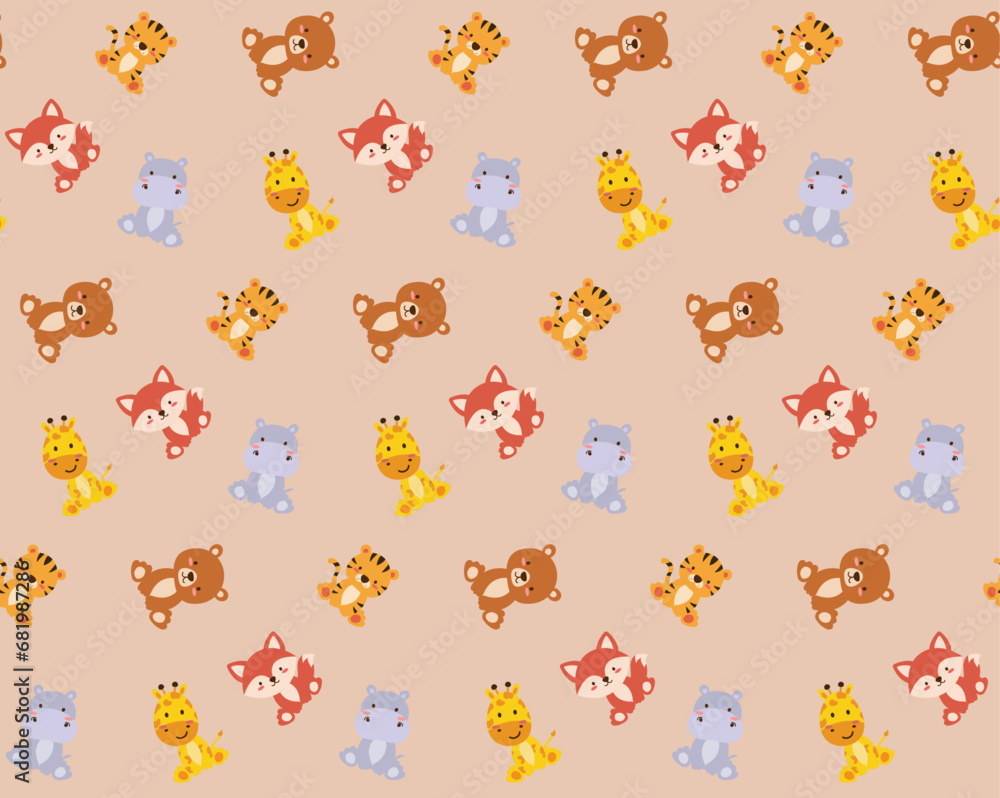 Cute little animals boho animals. Lion,fox, elephant bear, tiger Cute little animals boho animals. Lion,fox, elephant bear, tiger