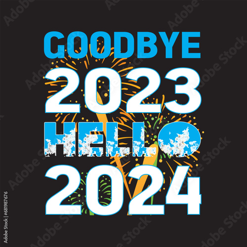 new year2024 t shirt design photo
