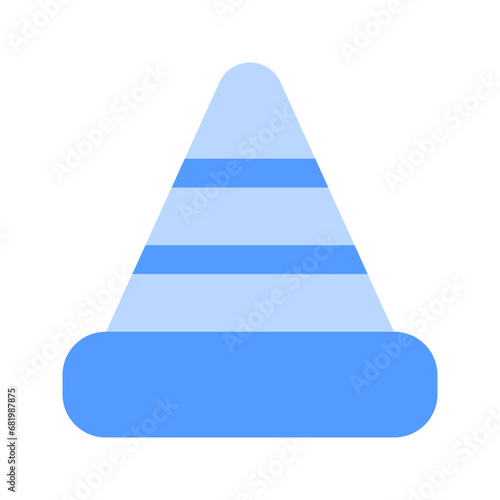 traffic cone duotone icon