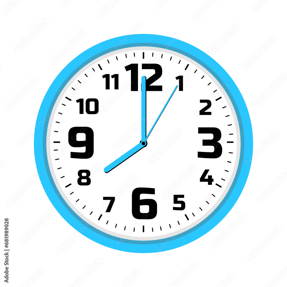 7 o'clock, Clock icon design. Vector office clock icon 7 o'clock, Clock icon design. Vector office clock icon