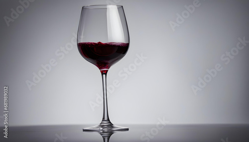 Red wine in wineglass on black background