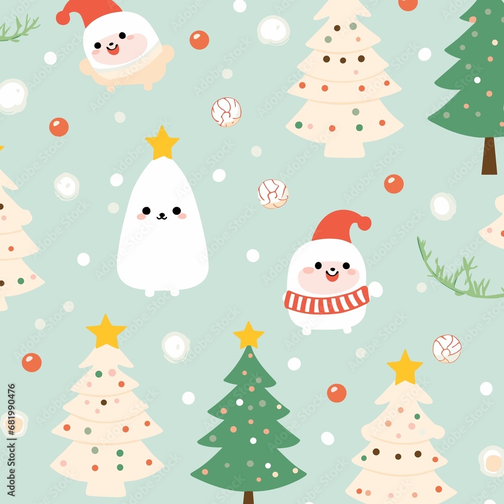 Festive Feast Delicious Christmas Snow Snowman New Year Background