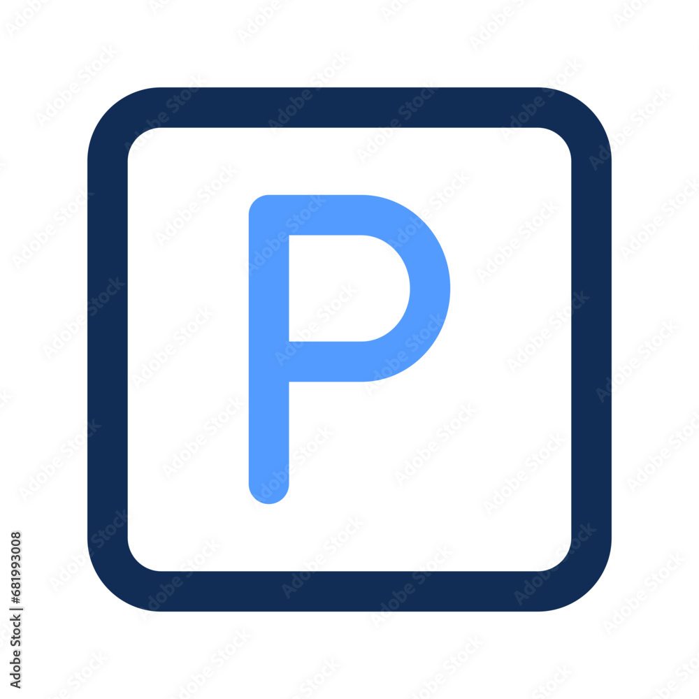 parking area outline color icon parking area outline color icon