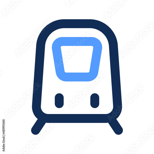train outline color icon