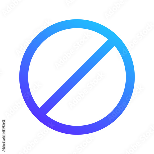 Free Download stop sign gradient line icon - GFXLoad