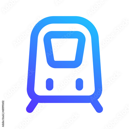 train gradient line icon