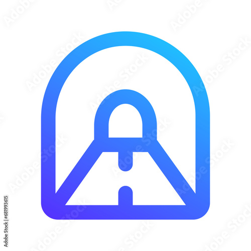 tunnel gradient line icon