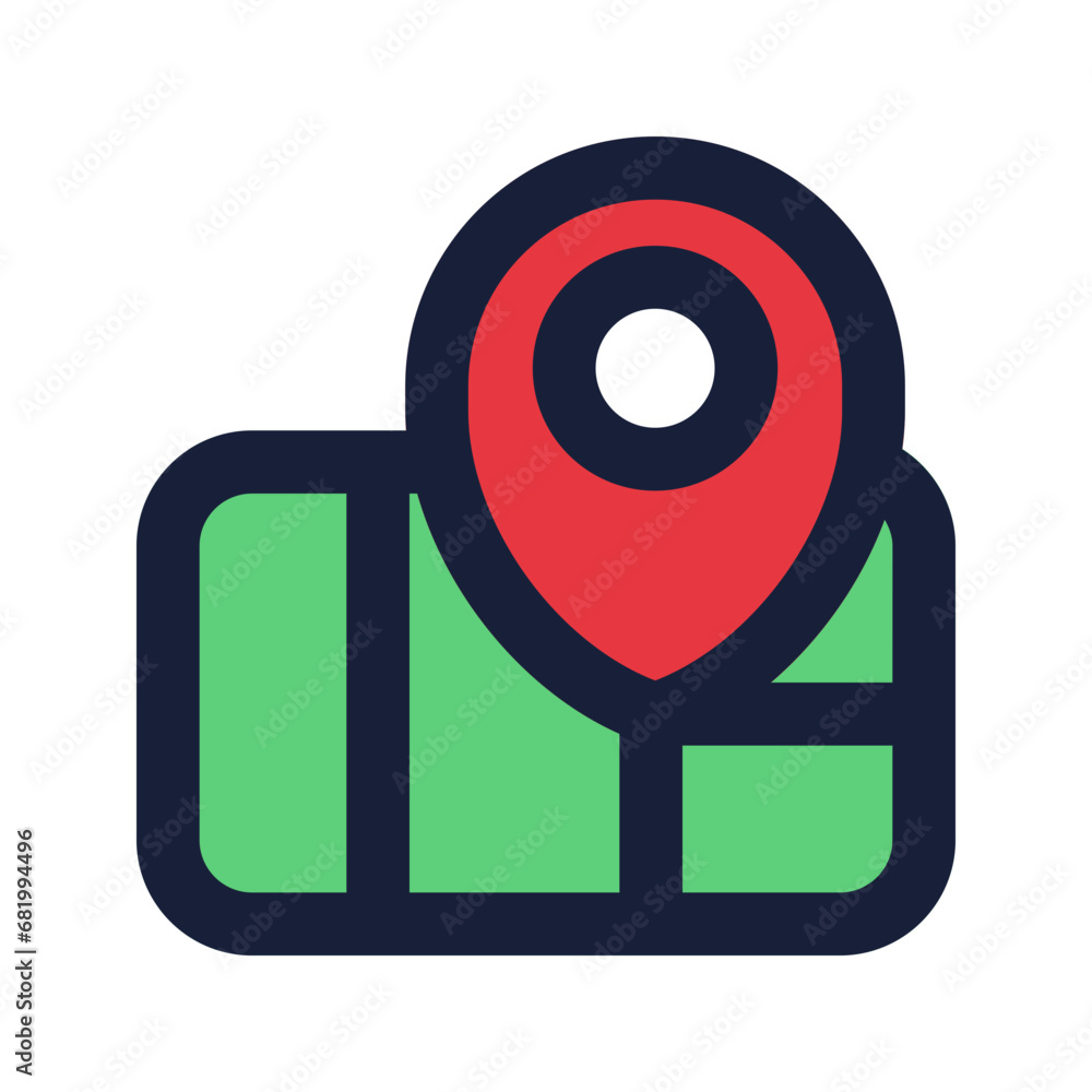 city map flat line icon city map flat line icon