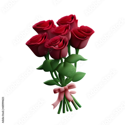 bouquet of roses 3D