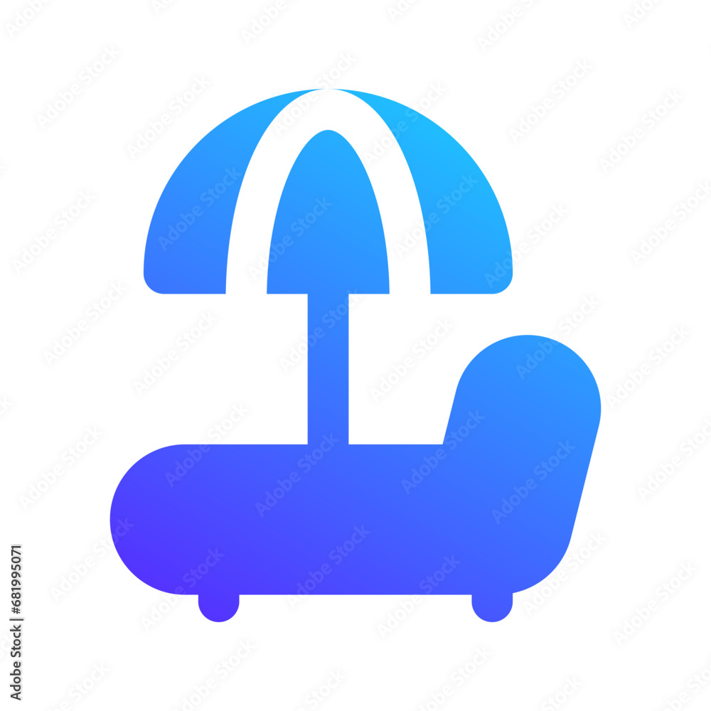 beach gradient fill icon