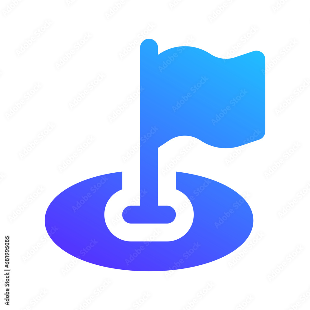 flag pole gradient fill icon flag pole gradient fill icon