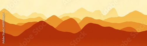 amazing mountains slopes at the sun rising time digitally drawn background or texture illustration