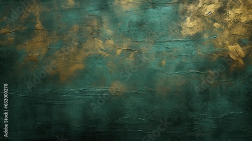 Uniform Forest Green Texture with a Stroke of Gold Pain