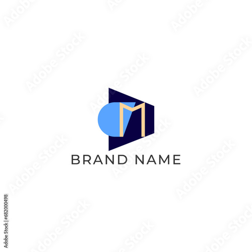 Free Download ILLUSTRATION LETTER D M COLORFUL GEOMETRIC LOGO ICON TEMPLATE DESIGN ELEMENT VECTOR - GFXLoad