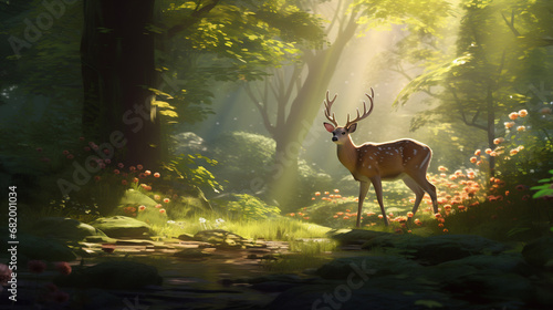 deer in the woods © Tri_Graphic_Art