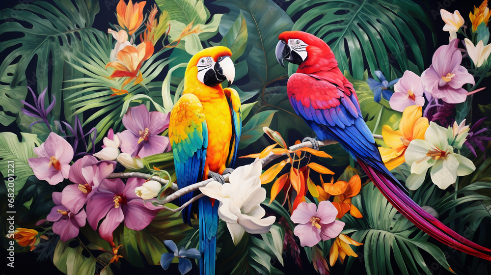 Obraz premium parrot on a branch