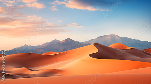 A desert with mountains