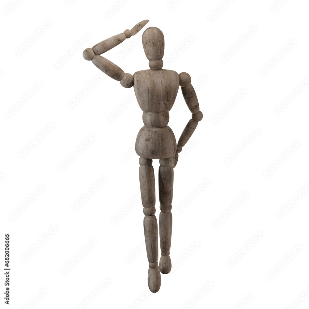 wooden mannequin pose