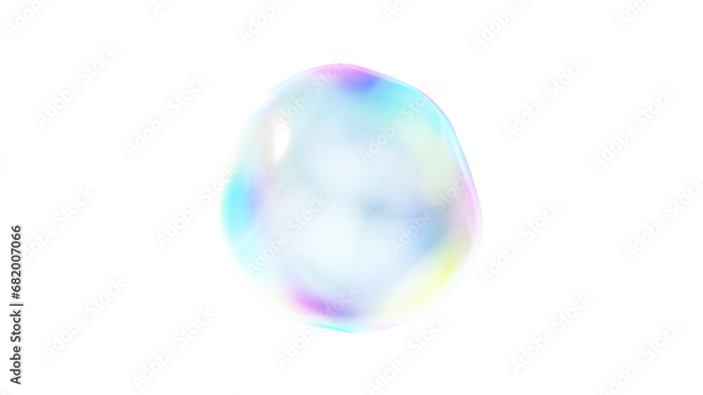 少し歪んだカラフルなシャボン玉。背景透過。3D(PNG) 少し歪んだカラフルなシャボン玉。背景透過。3D(PNG)