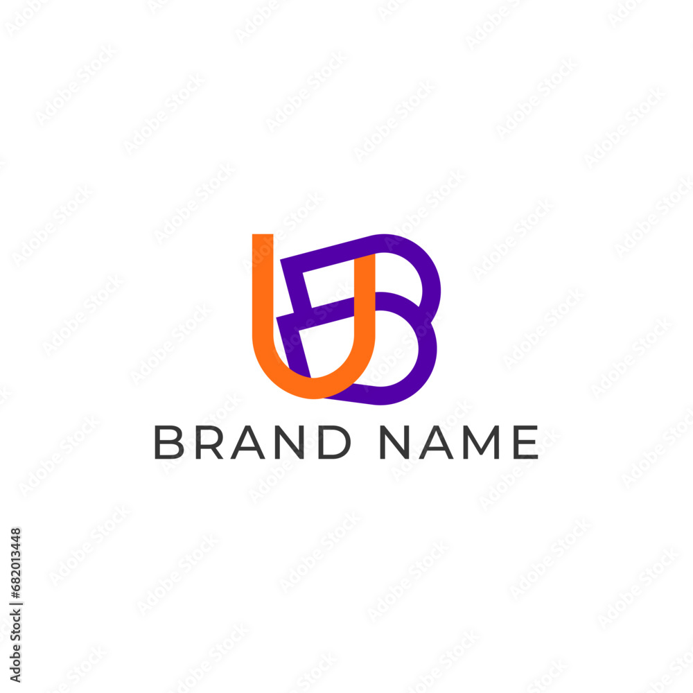 ILLUSTRATION LETTER U B COLORFUL GEOMETRIC LOGO ICON TEMPLATE DESIGN ELEMENT VECTOR ILLUSTRATION LETTER U B COLORFUL GEOMETRIC LOGO ICON TEMPLATE DESIGN ELEMENT VECTOR