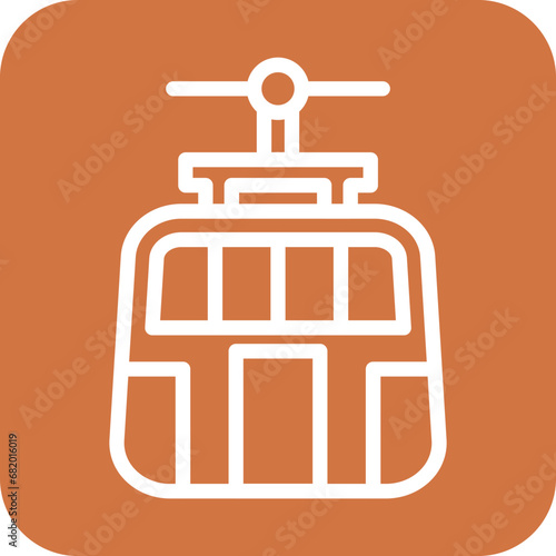 Vector Design Cable Car Icon Style
