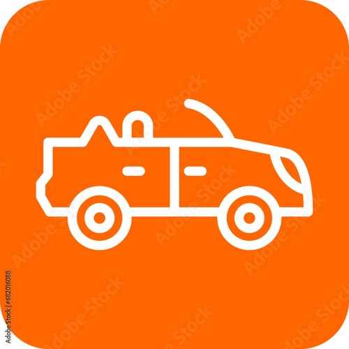 Vector Design Convertible Car Icon Style