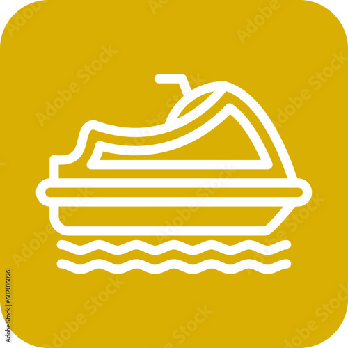 Vector Design Jet Ski Icon Style