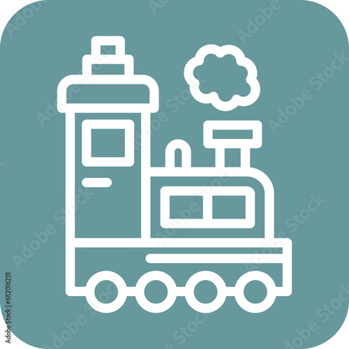 Vector Design Steam Train Icon Style