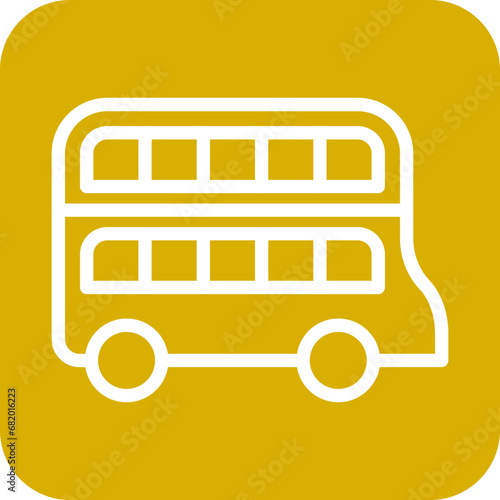 Vector Design Double Decker Icon Style
