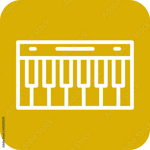 Vector Design Piano Icon Style