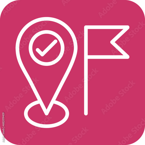 Vector Design Arrived Destination Icon Style