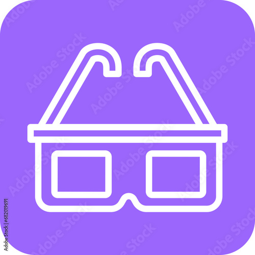 Vector Design 3d Glasses Icon Style