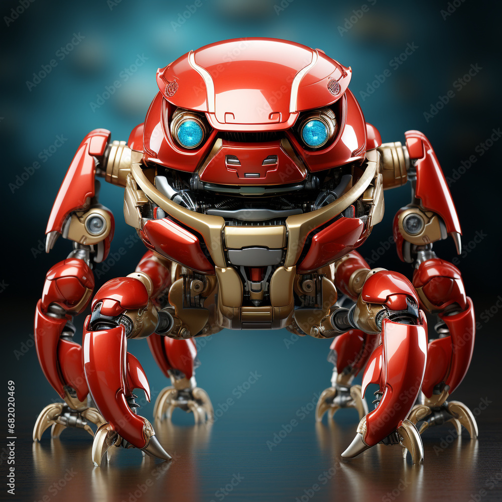 Fototapeta premium 3d Robot cartoon crab 