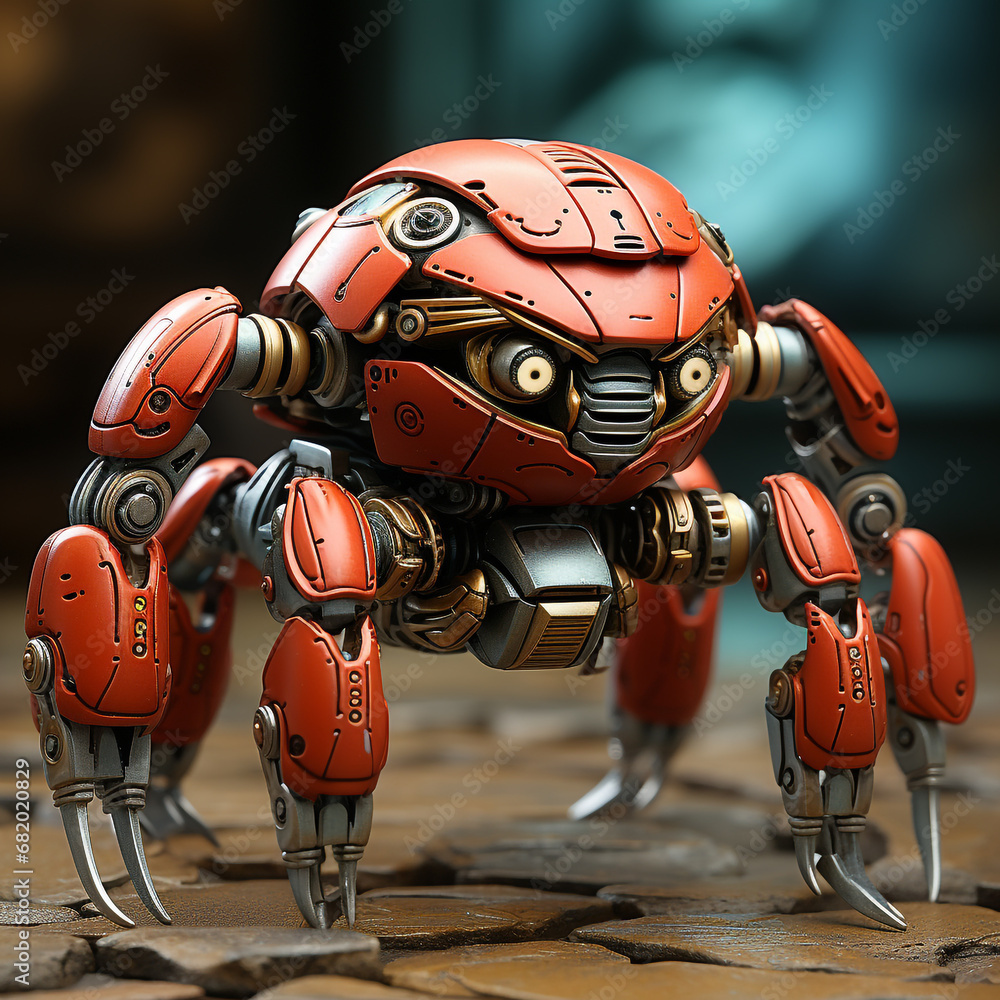 3d Robot cartoon crab 3d Robot cartoon crab