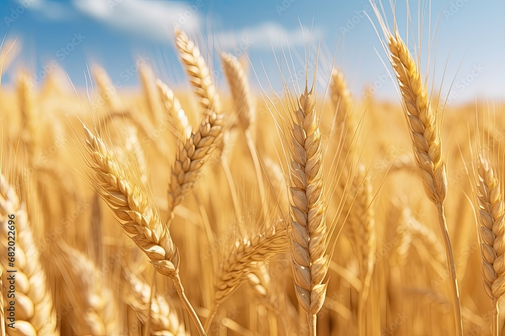Golden Wheat Field under a Summer Sky Golden Wheat Field under a Summer Sky