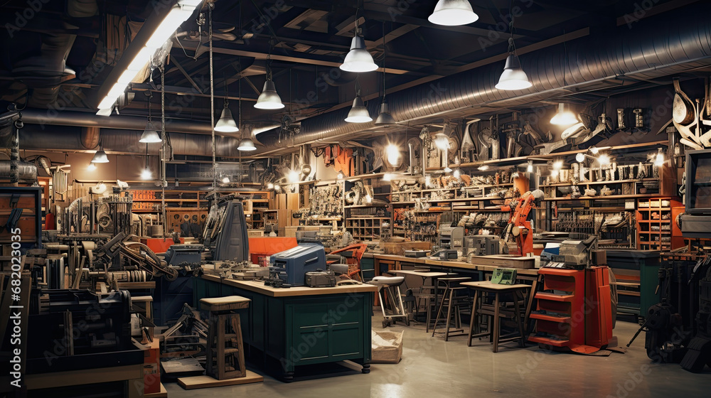 Interior of a workshop