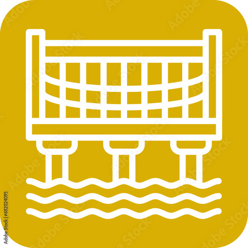 Vector Design Water Bridge Icon Style