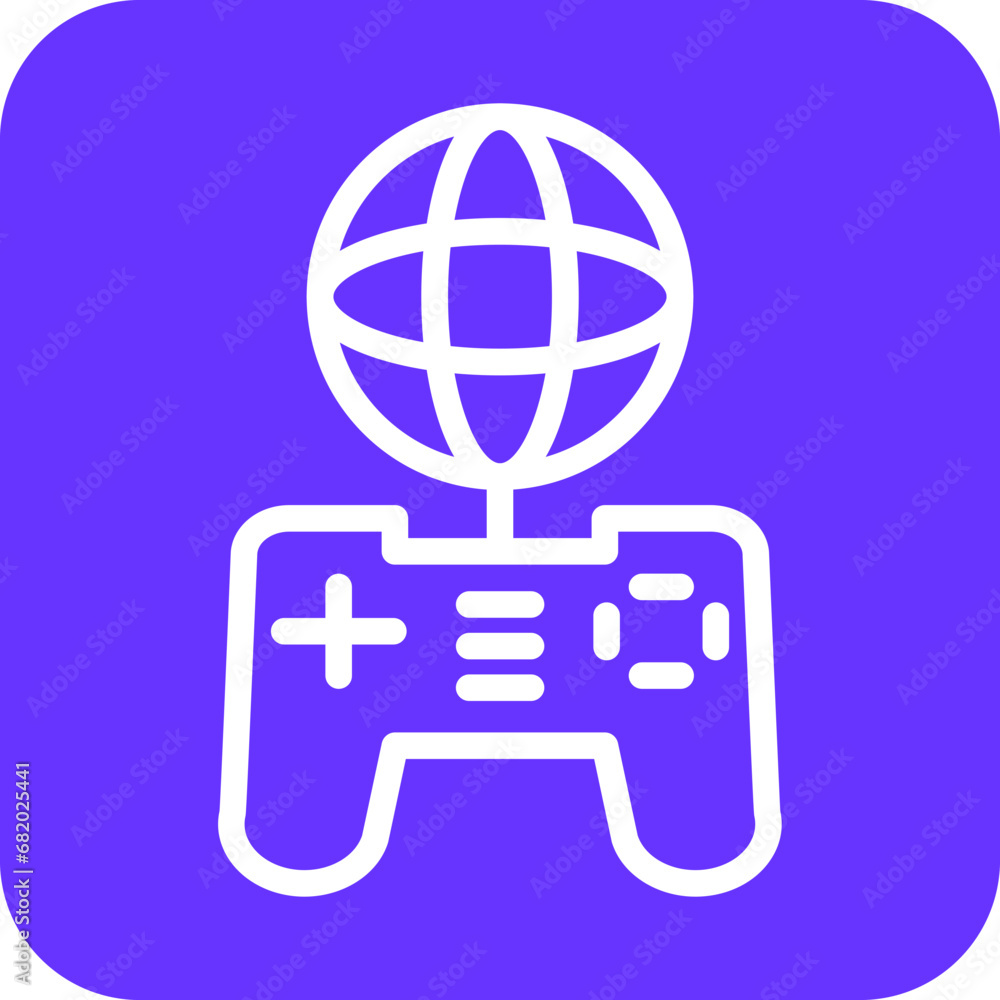 Vector Design Global Gaming Icon Style Vector Design Global Gaming Icon Style