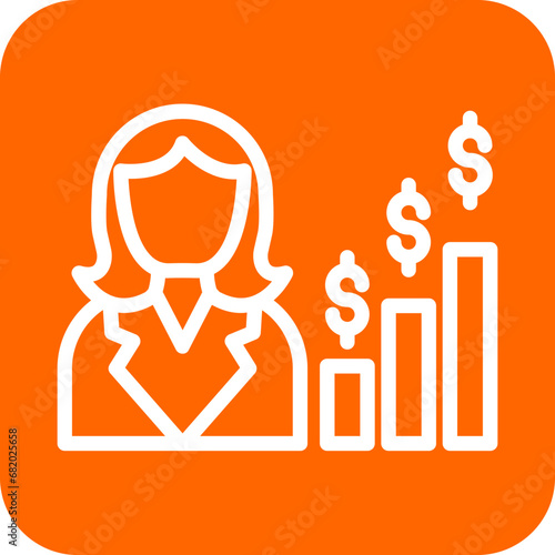 Vector Design Businesswoman Icon Style