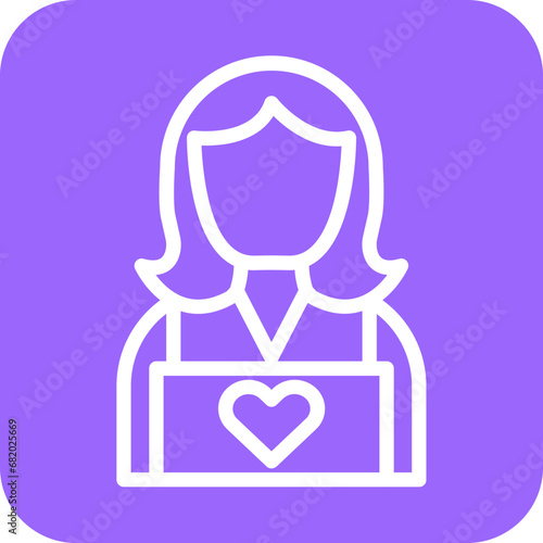 Vector Design Child Caretaker Icon Style