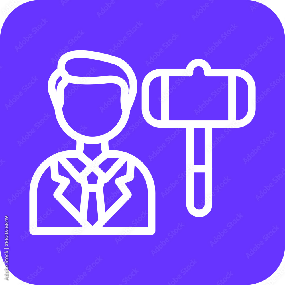Vector Design Auctioneer Male Icon Style Vector Design Auctioneer Male Icon Style
