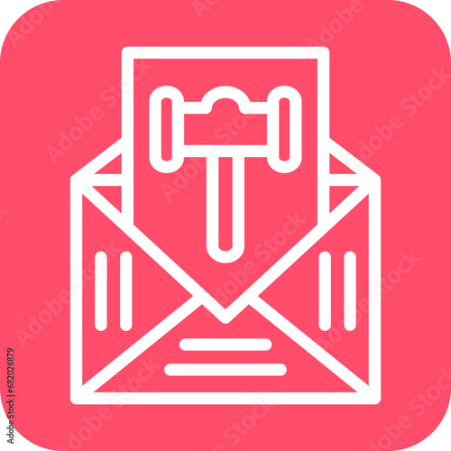 Vector Design Auction Invitation Icon Style